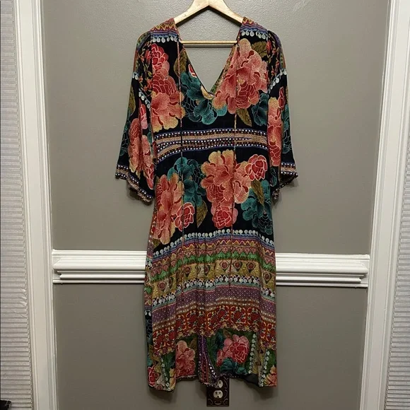 Farm Rio Anthropologie Rosalie dress Sz L made - Picture 5 of 9